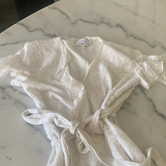 Tanya Taylor White Floral Bianka Mini Dress US 2 - Picture 8 of 12